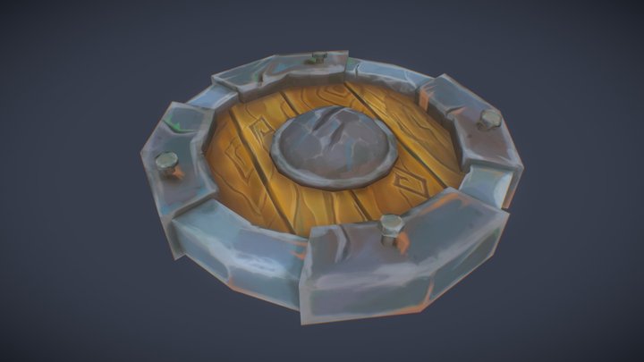 Stylized Shield 3D Model