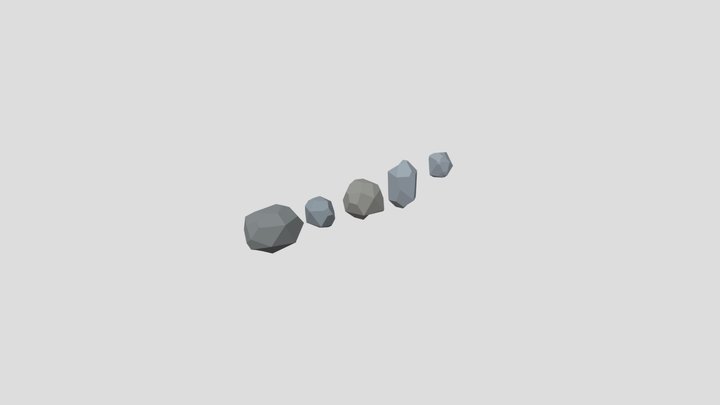 Conjunto de Rochas Low-Poly