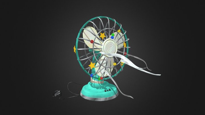 Decorated Fan 3D Model