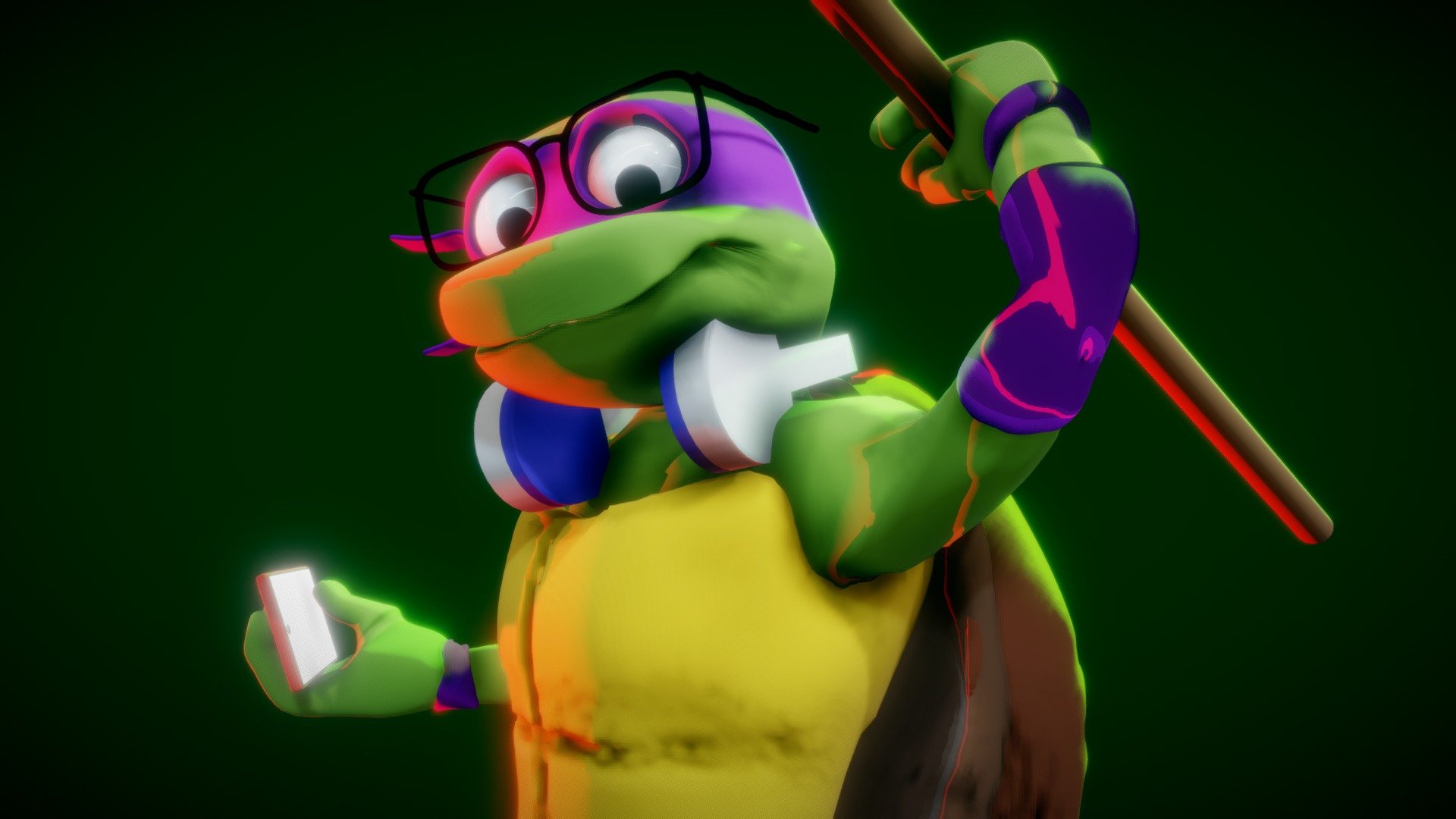 DONNIE DONATELLO TURTLE TORTUGA NINJA CAOS MUTANT KID 3D model 3D