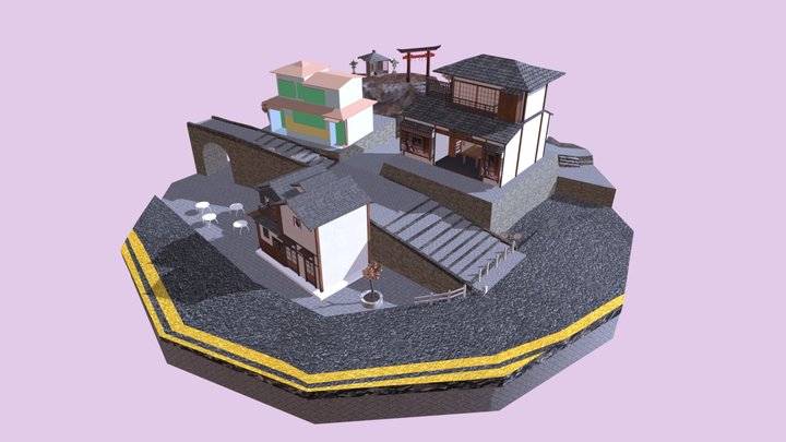 City Scene Kyoto 2020 3D Model