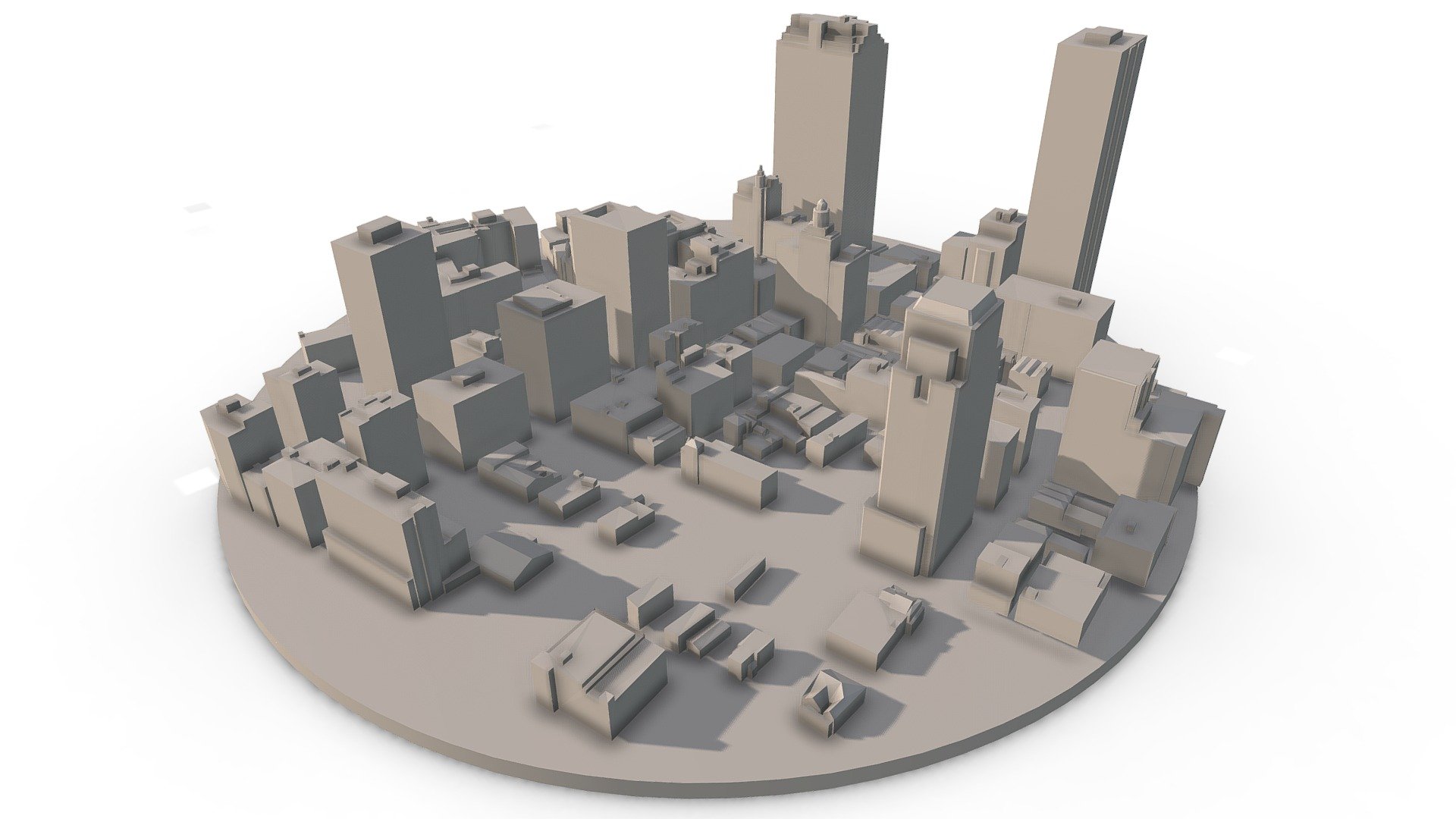 New Orleans Downtown City Model 3D Print 03