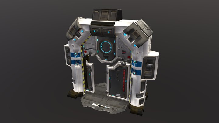 Sci-fi Door Loops 3D Model