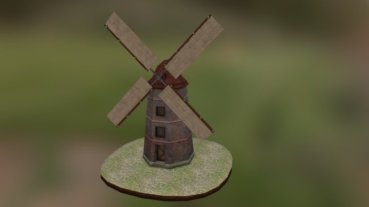Old Windmill 3D Model