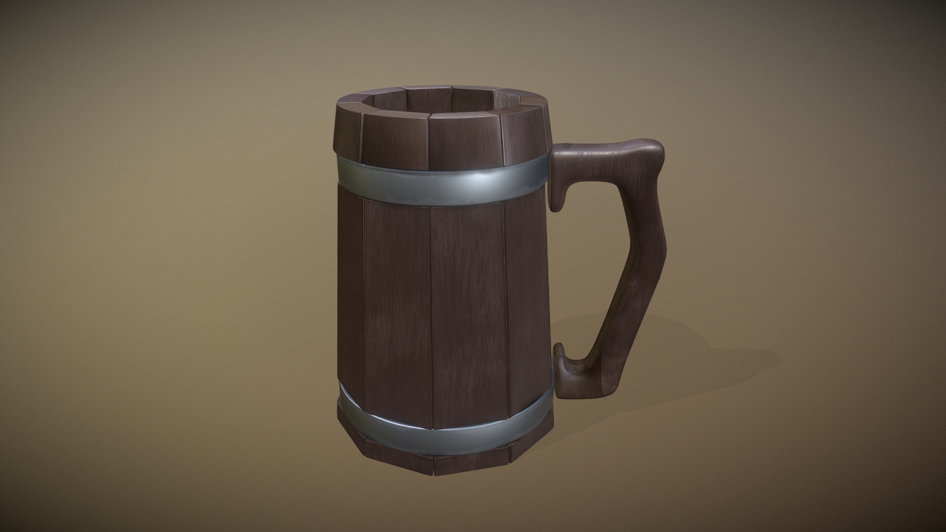 Wooden beer mug