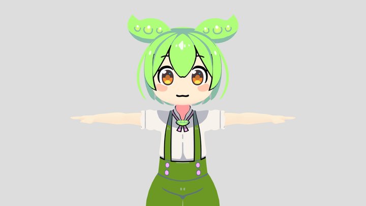 Zundamon - 3D model by satoki [1fe7828] - Sketchfab