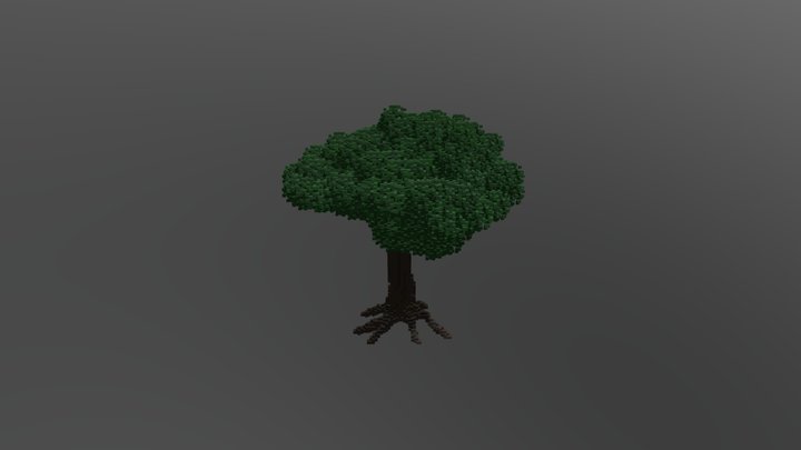 A Voxel Tree 3D Model