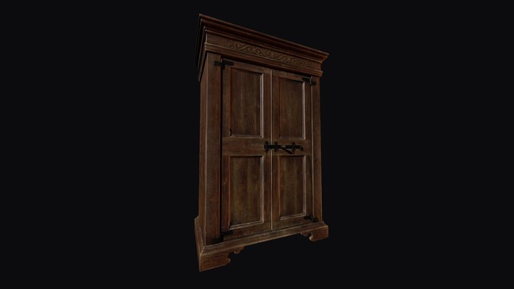 Spooky wooden cabinet 3D Model