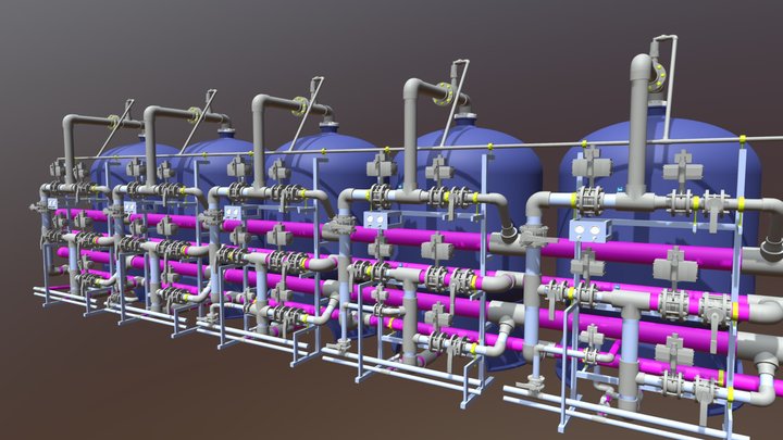 FD1600 новая обвязка ПЕТОН 3D Model
