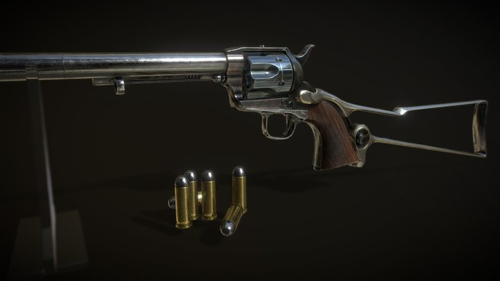 Colt SAA Peacemaker "Buntline Special" 3D Model