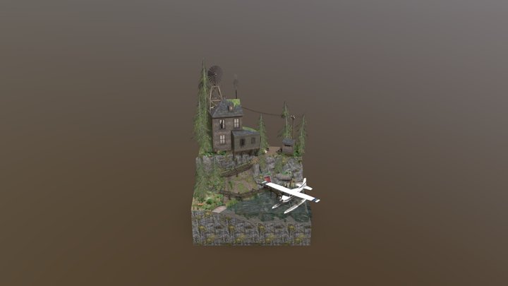 DAE Diorama - Forest Loner 3D Model