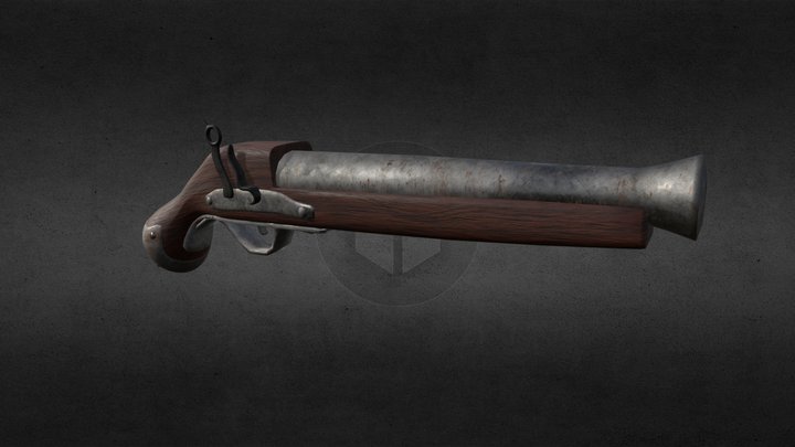 Flintlock pistol 3D Model