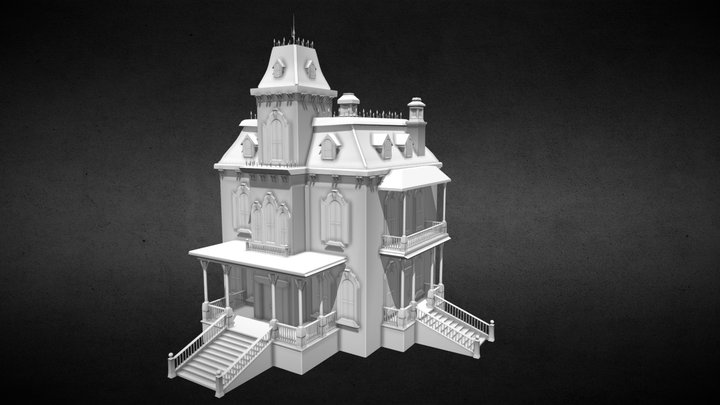 Haunted MANSION without textures 3D Model