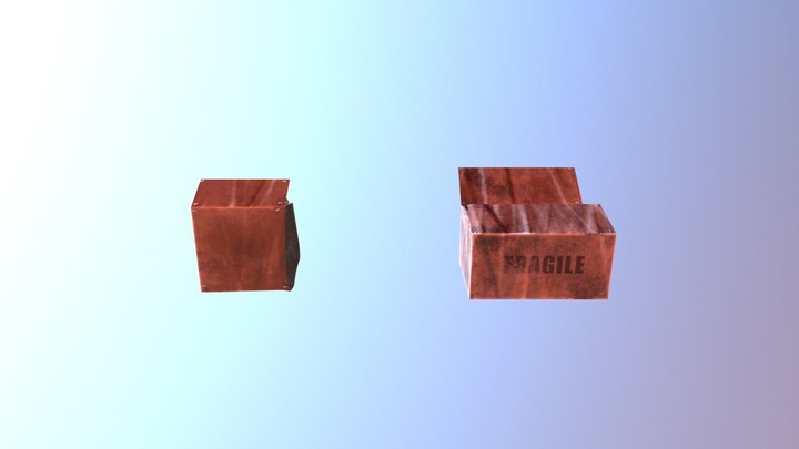 Box Type1-2 Low Blinn2 Base Color 3D Model