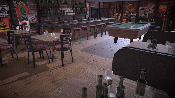 Dive Bar 3D Model