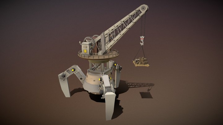Steampunk Crane 3D Model