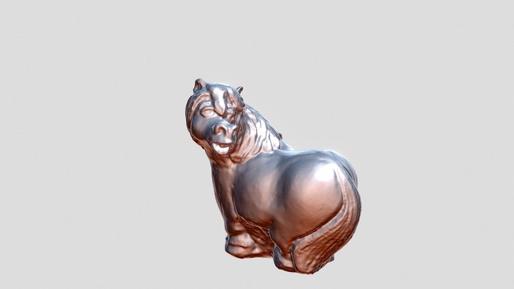 Thelwell pony plinth - remeshed2 3D Model