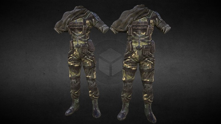 Army Outfit Male\Female 3D Model
