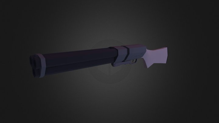 Triple Barrel Shotgun 3D Model