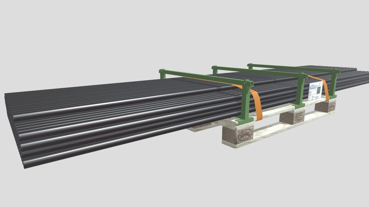 Pos 06 - Kolli 08 - 110STk - Maße 300_80_60 cm 3D Model