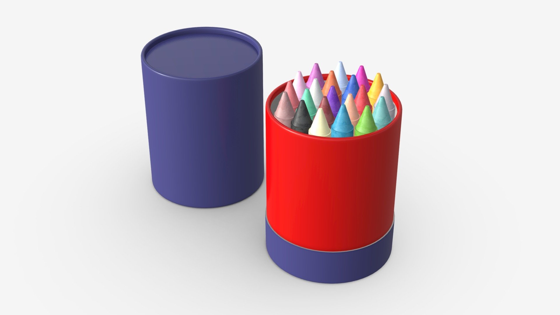 Box crayons 3D model - TurboSquid 1332039