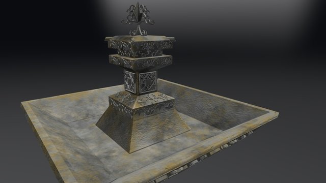 Gothic/Victorian Fountain 3D Model