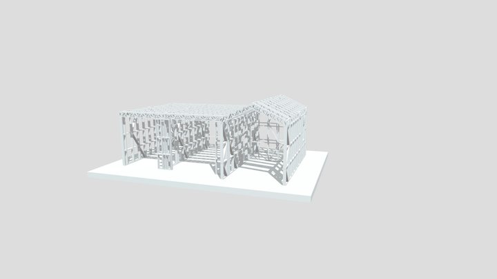 Дом с эксплуатируемой крышей 57м2 3D Model