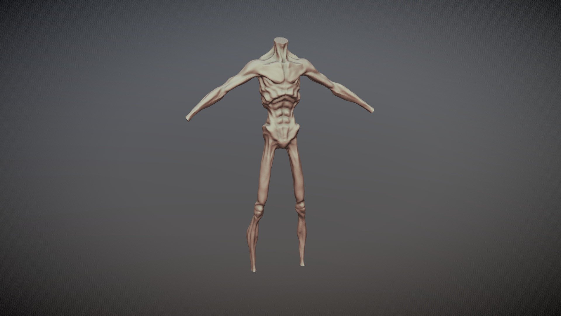Extremely Skinny humanoid base body — Sketchfab embed 3D viewer
