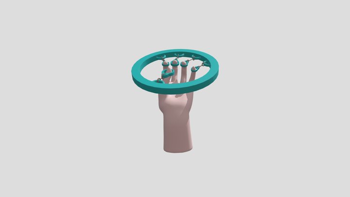 mano grupo maria fernanda con objeto2 3D Model