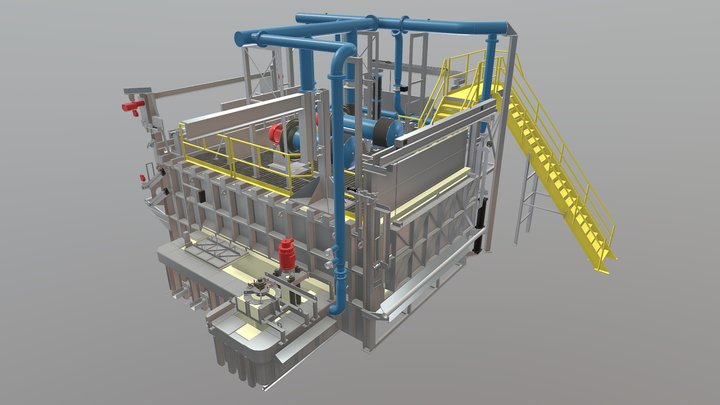 Schaefer Gas Aluminum Furnace 3D Model