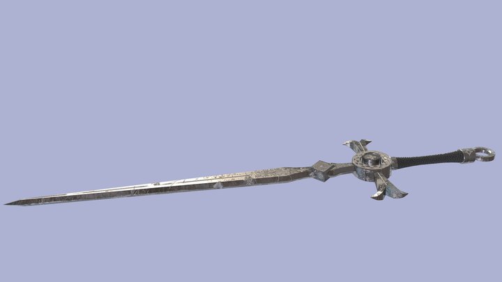 Silver sword 3D Model
