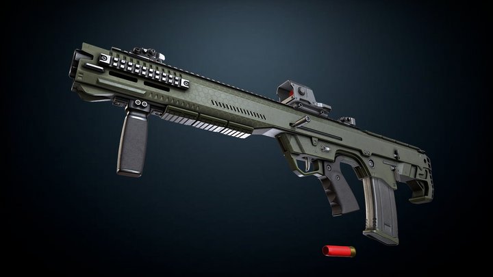 DF 122 Shotgun 3D Model