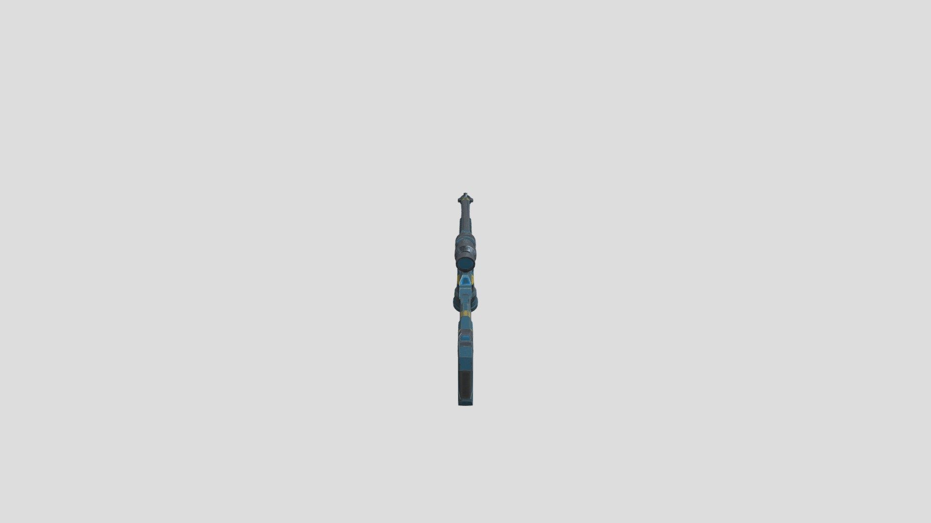 Well-worn futuristic sniper rifle