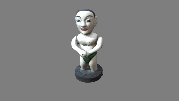 Water Puppet: a Fisherman 3D Model