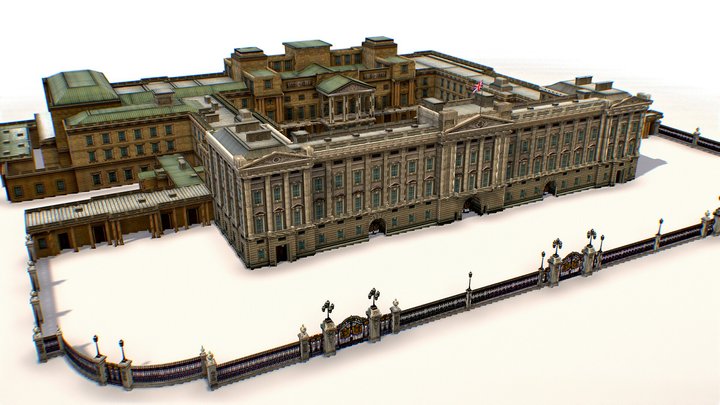 Residence and Administration Buckingham Palace 3D Model