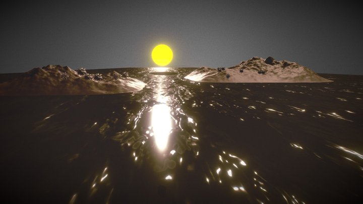Tropical Island scene [Blender] 3D Model