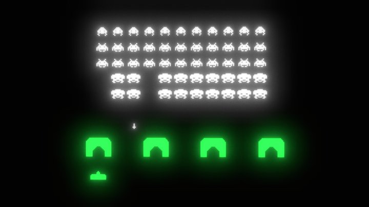 Space Invaders 3D Model