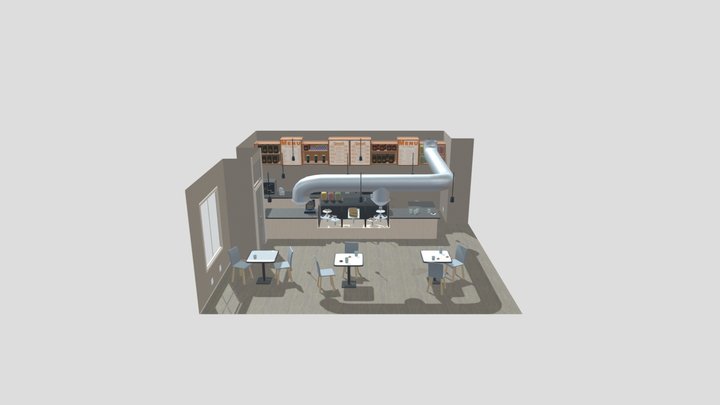 CafeTextured 3D Model