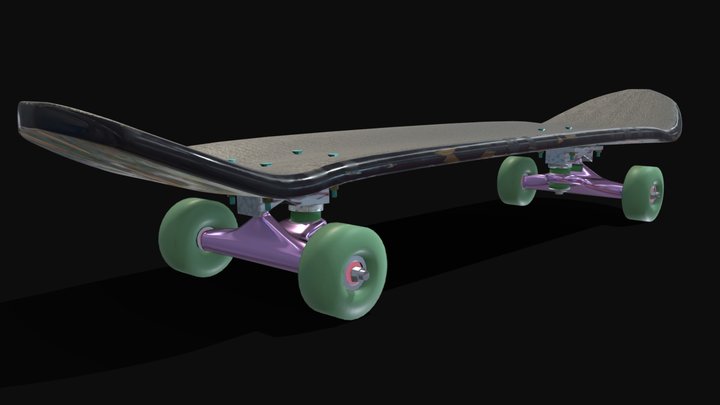 Skateboard AIO Material 3D Model