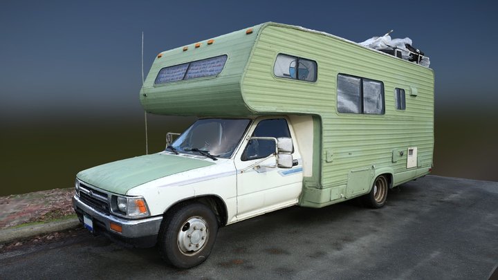 Aged Toyota Camper Van / RV - [ Free Scan ] 3D Model