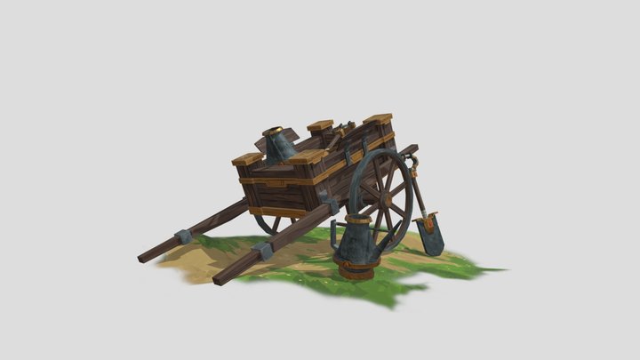 [STUDENT WORK] Medieval Cart 3D Model