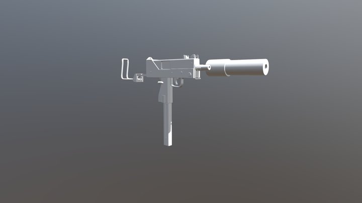 Mac-10 (Untextured) 3D Model
