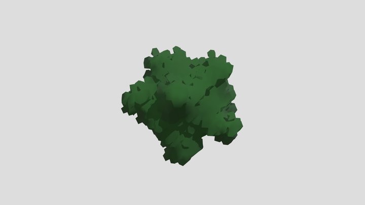 Cartoon Tree or Bush Foliage 3D Model