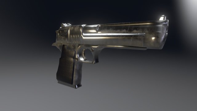 Desert Eagle - Worn (Deagle) 3D Model