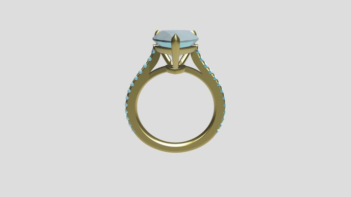 Eternal Pear Ring Download Free 3D Jewelry Model 3D Model