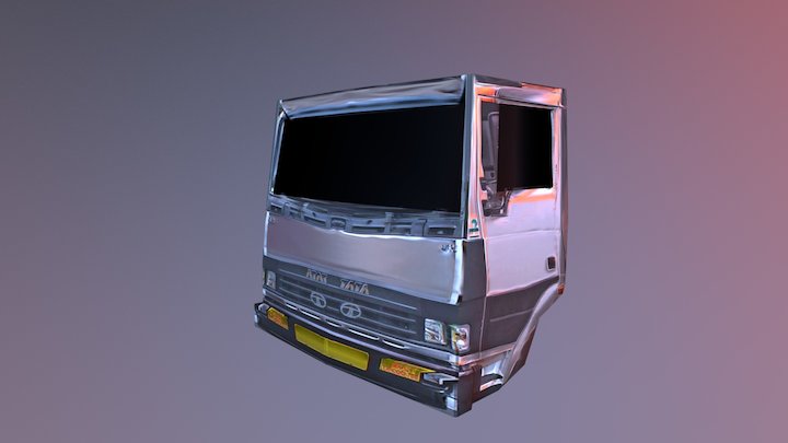 Tata lpt 909 Head - Low Poly 3D Model