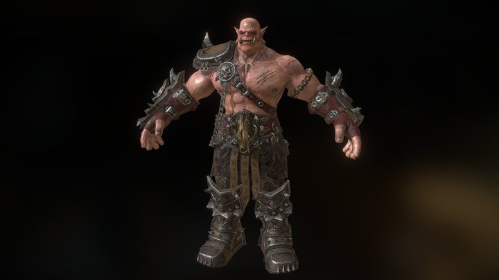 Warcraft Orc Warrior 3D Model