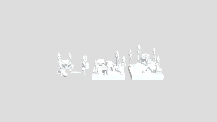FOREST LONER - Diorama And House Blockout 3D Model