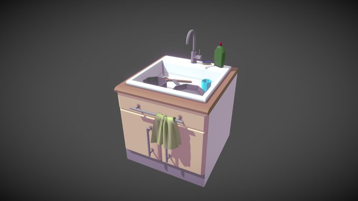 Module Sink kitchen 3D Model