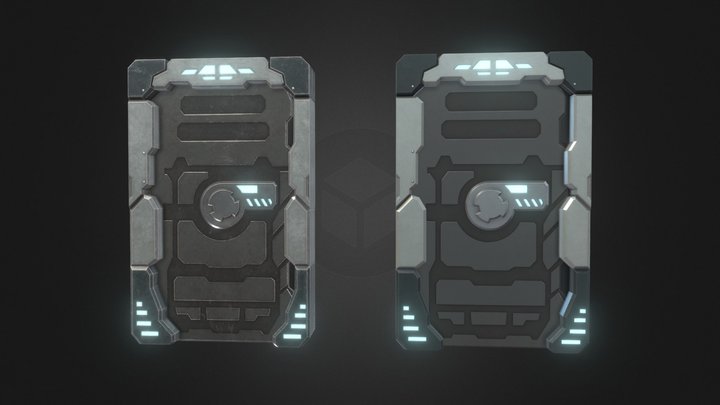 SciFi Doors Pack Vol1 - Door 01 3D Model